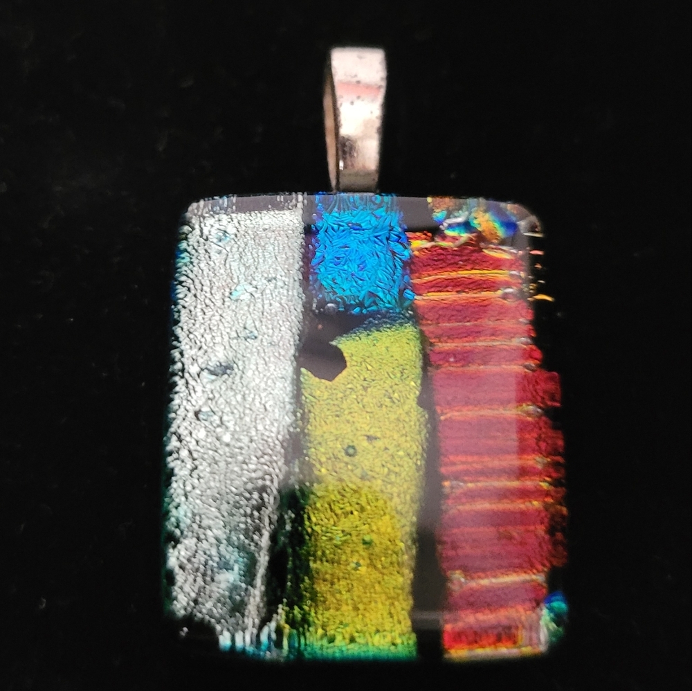 Colorful Dichroic Glass Pendant
